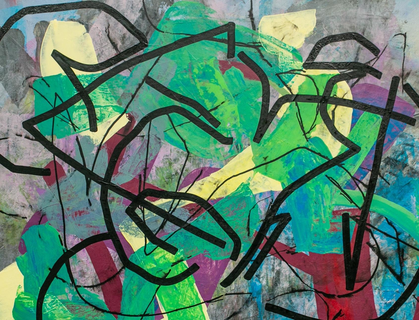 Untitled 150901 - Blue Abstract Painting by Ryan Beck