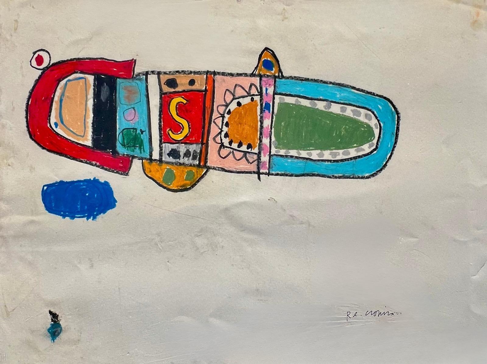 Tronçonneuse
Ryan Cronin
Pastels à l'huile sur papier
30" x 22.5"

Lorsque les gens regardent son travail, Feal veut qu'ils ressentent un impact immédiat, même s'ils ne sont pas sûrs de ce qui les a frappés. L'aspect brut, presque enfantin, de son