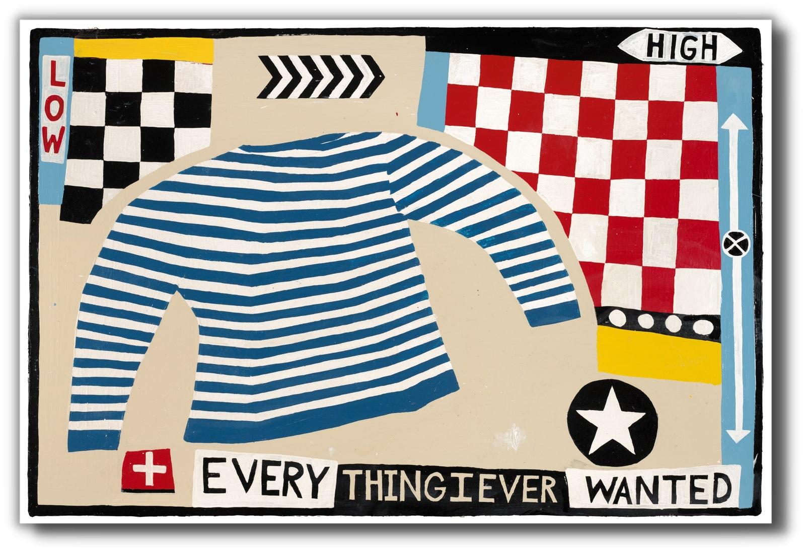 Everything I Ever Wanted
Ryan Cronin
Oil Paint on Board
48" x 72"

When people look at his work Cronin wants them to feel an immediate impact, even if they’re not sure what hit them. The raw, almost childlike appearance of his work belies his