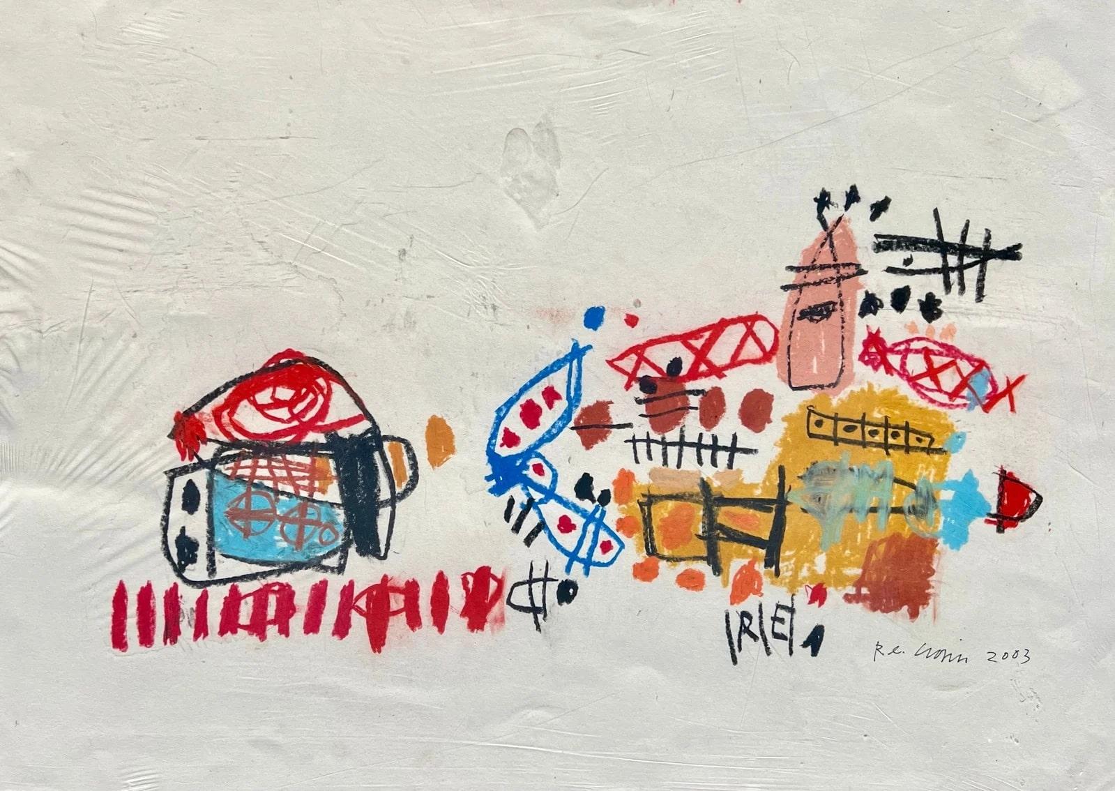 R/E/A
Ryan Cronin
Oil-Based Pastel on Paper (ND)
30" x 22.5"

When people look at his work Cronin wants them to feel an immediate impact, even if they’re not sure what hit them. The raw, almost childlike appearance of his work belies his reflective