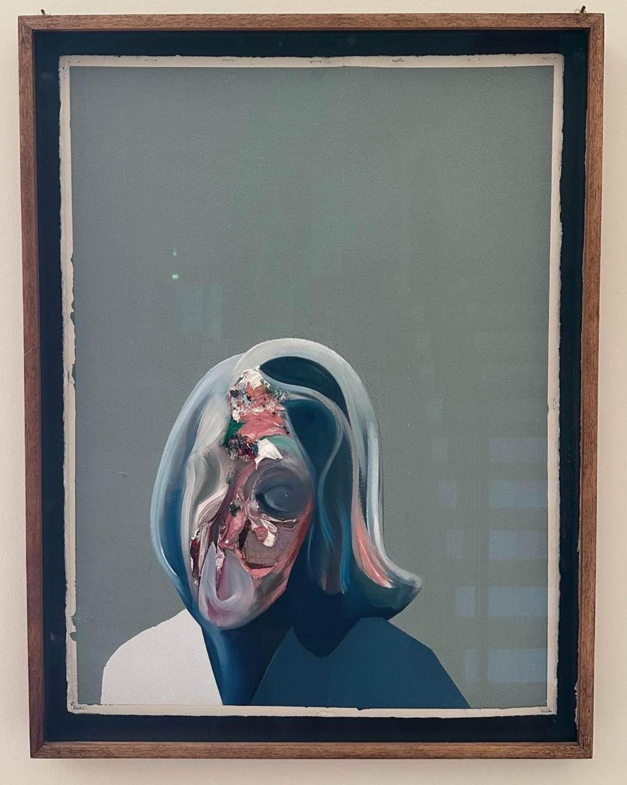Gordimer IV - olio su carta unico nel suo genere, consistenza pittorica spessa, mostra esaurita - Painting di Ryan Hewett 