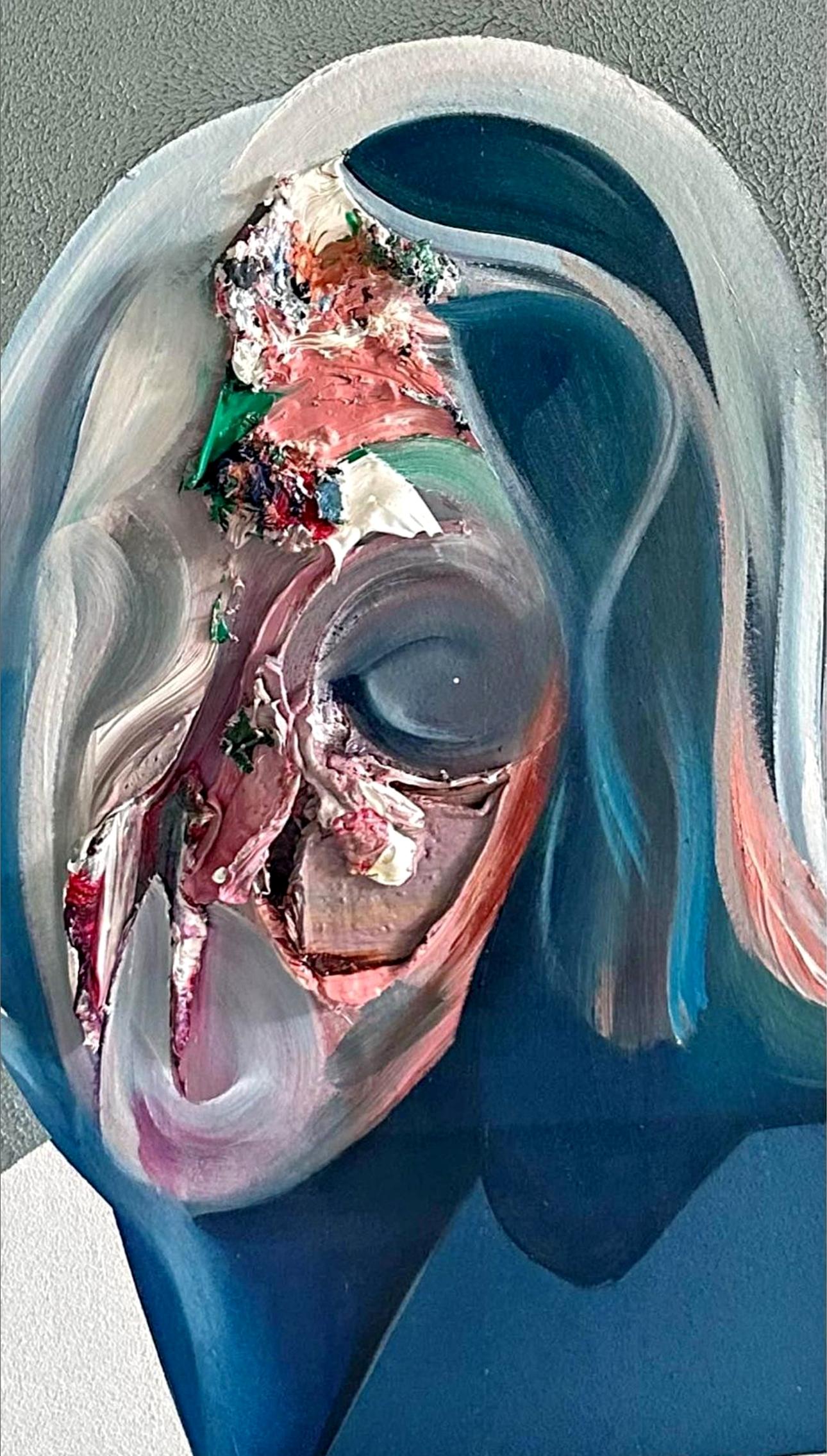 Gordimer IV - olio su carta unico nel suo genere, consistenza pittorica spessa, mostra esaurita 1