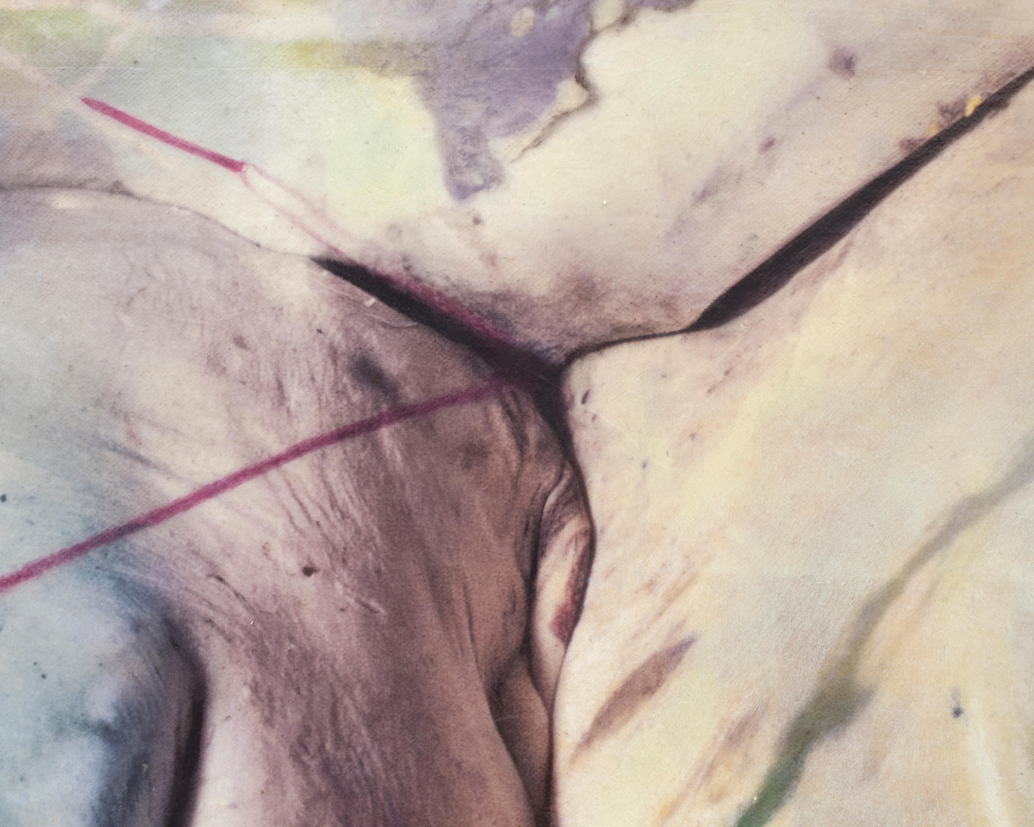 Une copie de - Beige Abstract Painting par Ryan Leitner