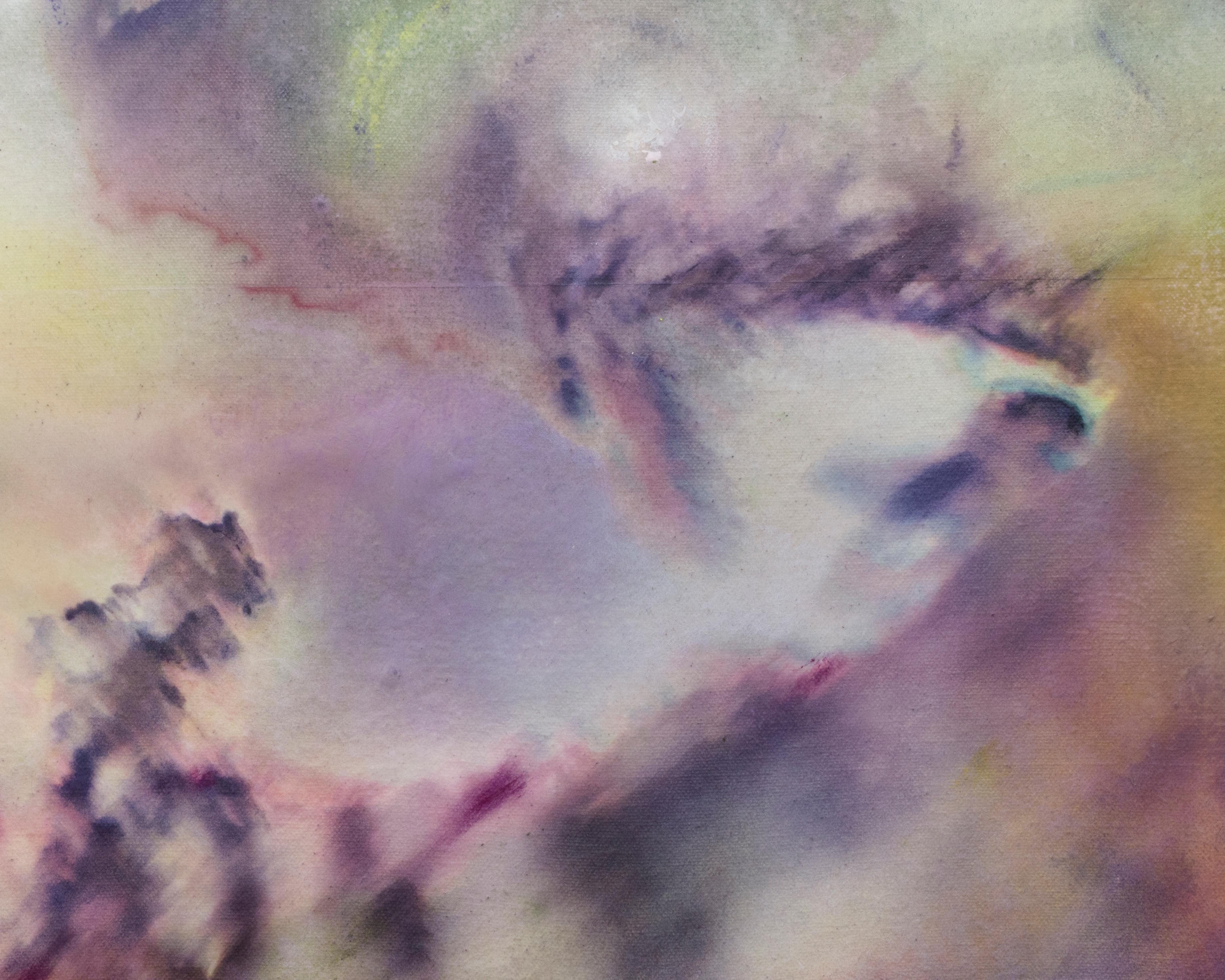 Liquid Smoke - Gray Abstract Painting by Ryan Leitner