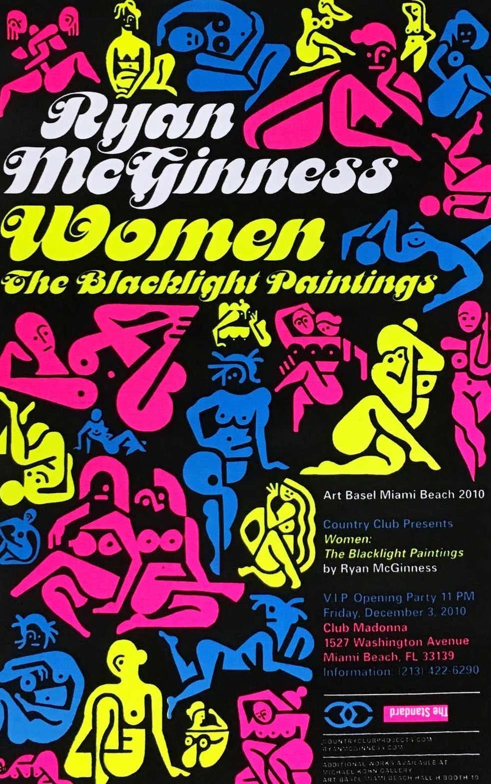 Signed Ryan McGiness Screenprint - Black Figurative Print by Ryan McGinness