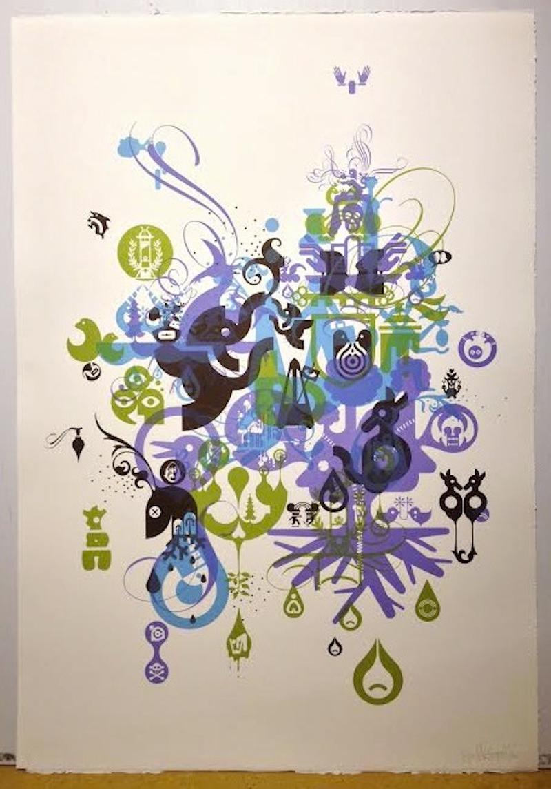 Ryan McGinness Abstract Print - Soma-Monoprint