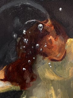 "Adrift" (2023), portrait féminin abstrait impressionniste original, peinture à l'huile