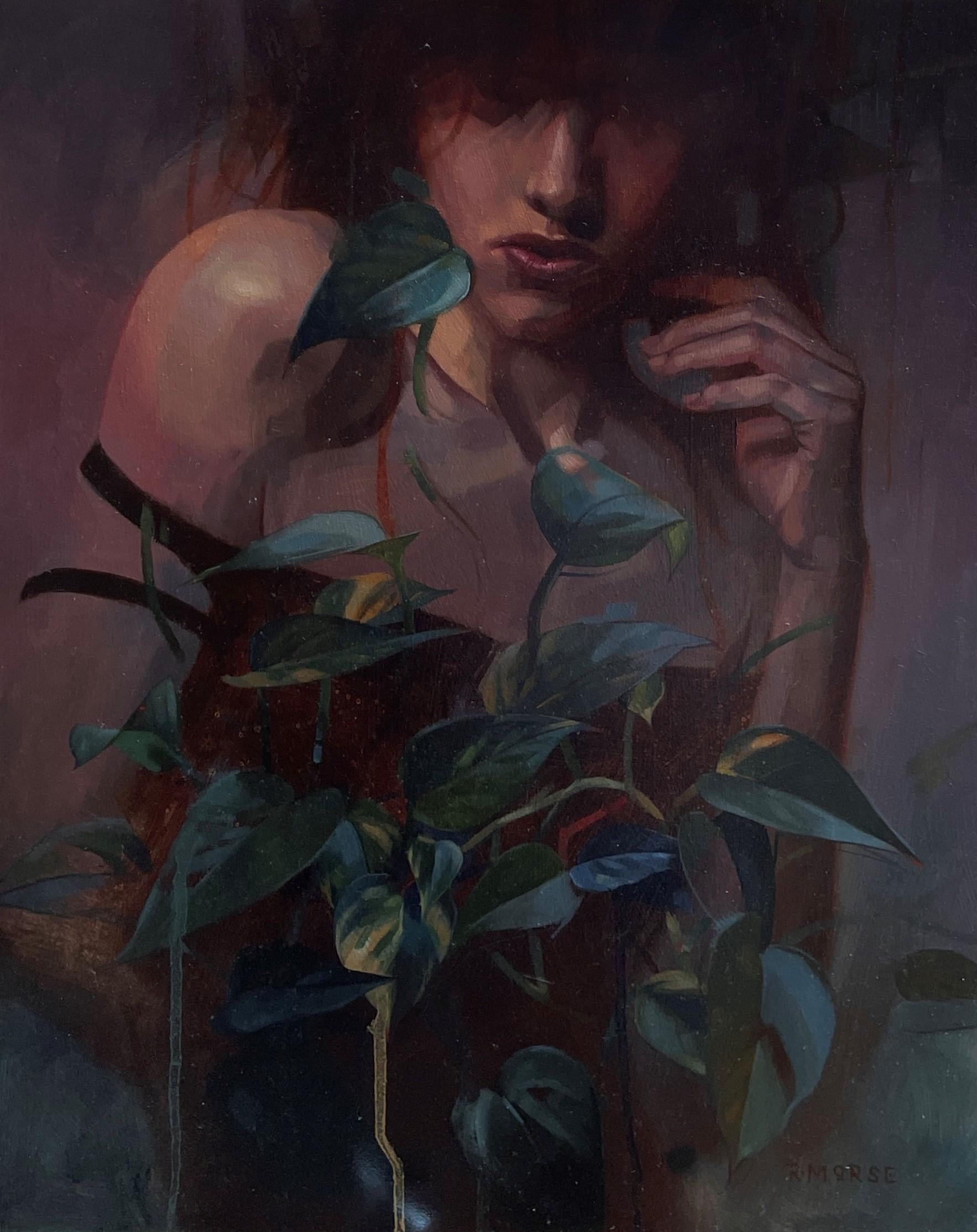 "Unfurl" (2018), Original Abstracted Figurative Female Portrait, Oil Painting