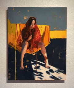 "Dreamer" (2018) by Ryan Morse, Original Oil Painting, Female Portrait