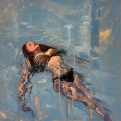 "Emerging" (2017) de Ryan Morse, Retrato femenino impresionista original