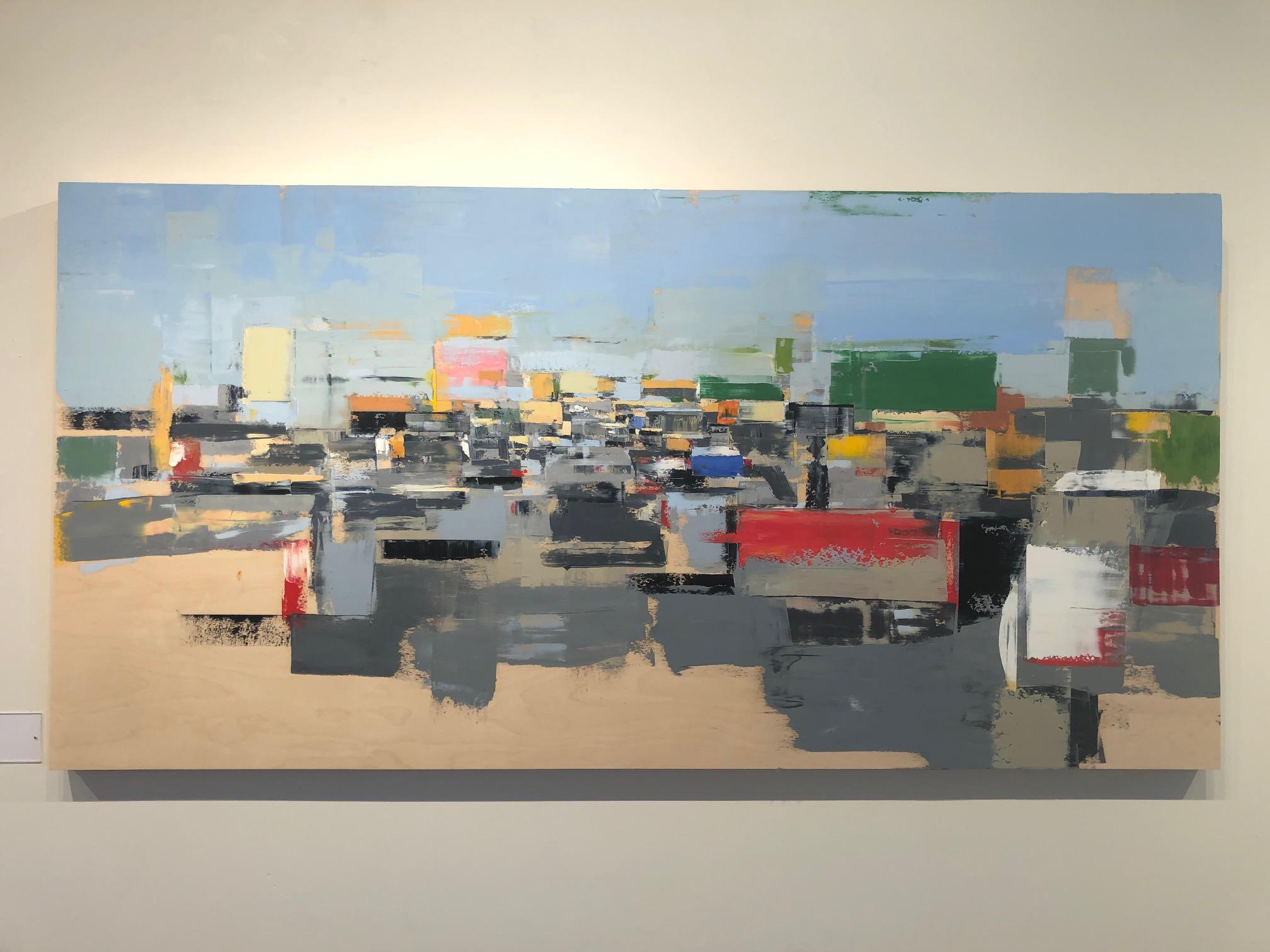 Freeway No. 12 / color abstract city oil painting cars realism  For Sale 1