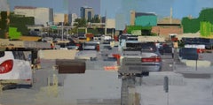 Autostrada n. 5 / colore astratto città pittura ad olio auto realismo