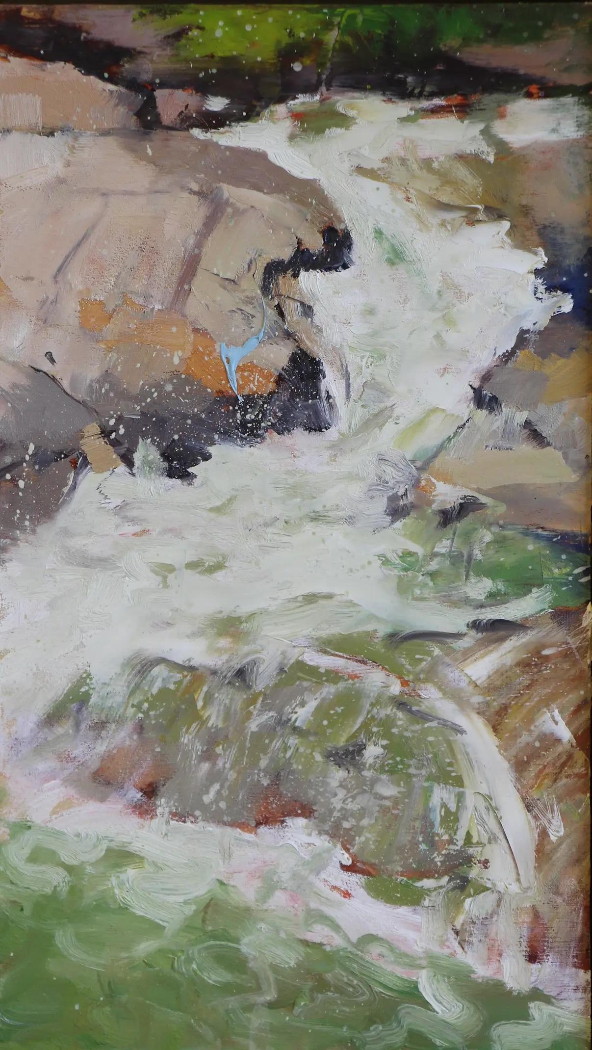 Landscape Painting Ryan Reynolds - Sierra Falls-Eté