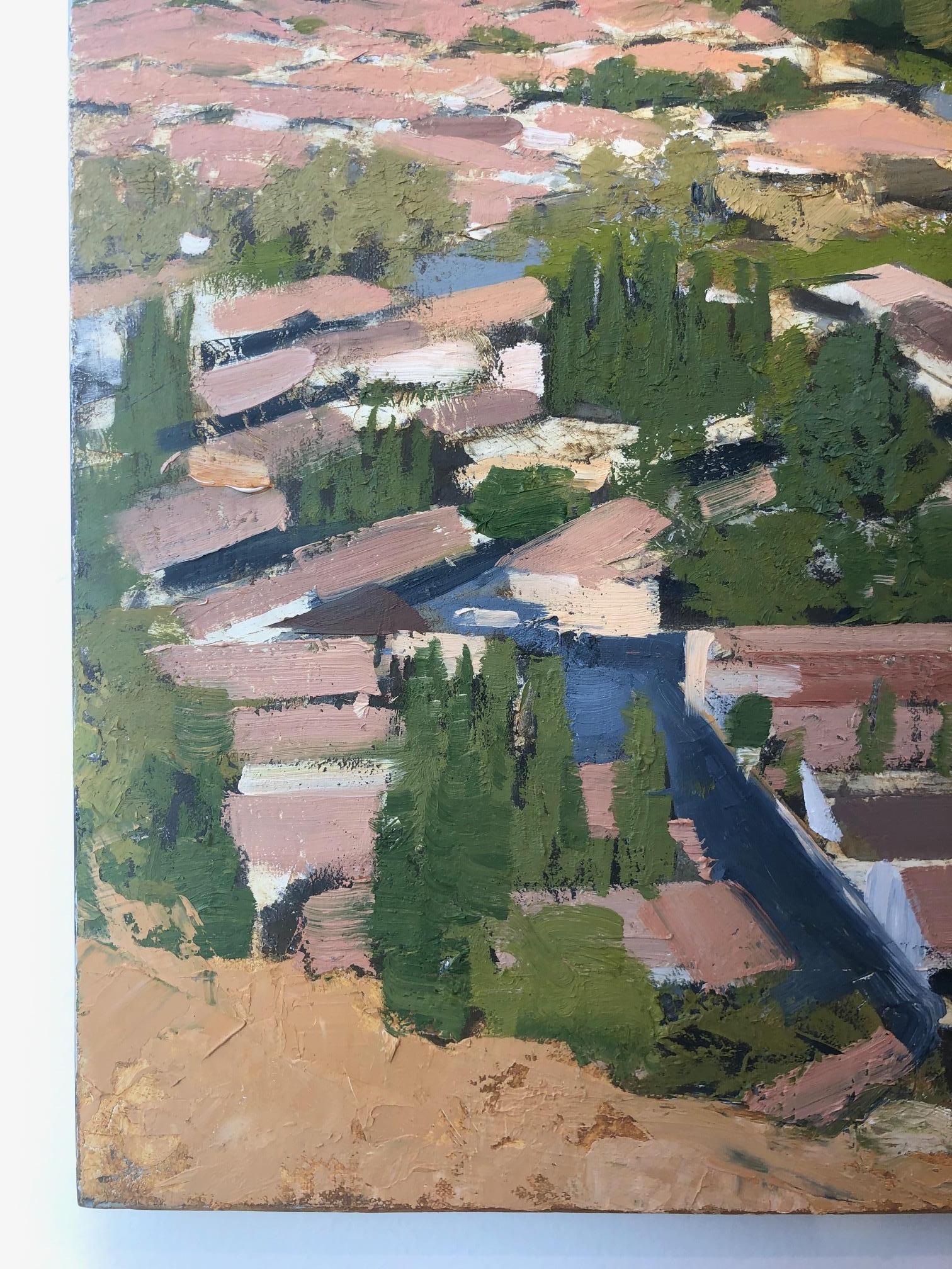 Sprawl n° 10 / architecture, peinture à l'huile abstraite de ville, réalisme urbain  - Painting de Ryan Reynolds