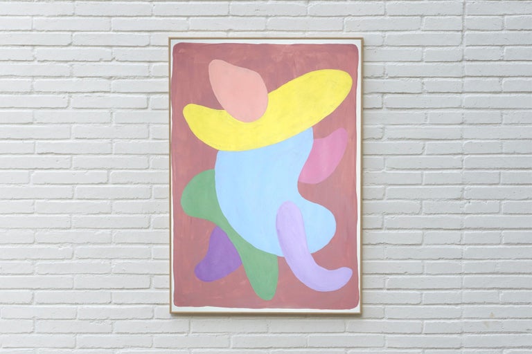 Ryan Rivadeneyra Abstract Figure Painting of Pastel Art Deco Tones