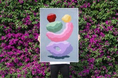 Fresh Imbalance, Pastel Tones Abstract Render Totem, Urban Gems, Soft Blue, Pink