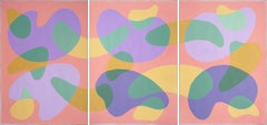 Great Barrier Reef Triptychon, Mid-Century Modern Shapes of Abstract Shapes, Papier
