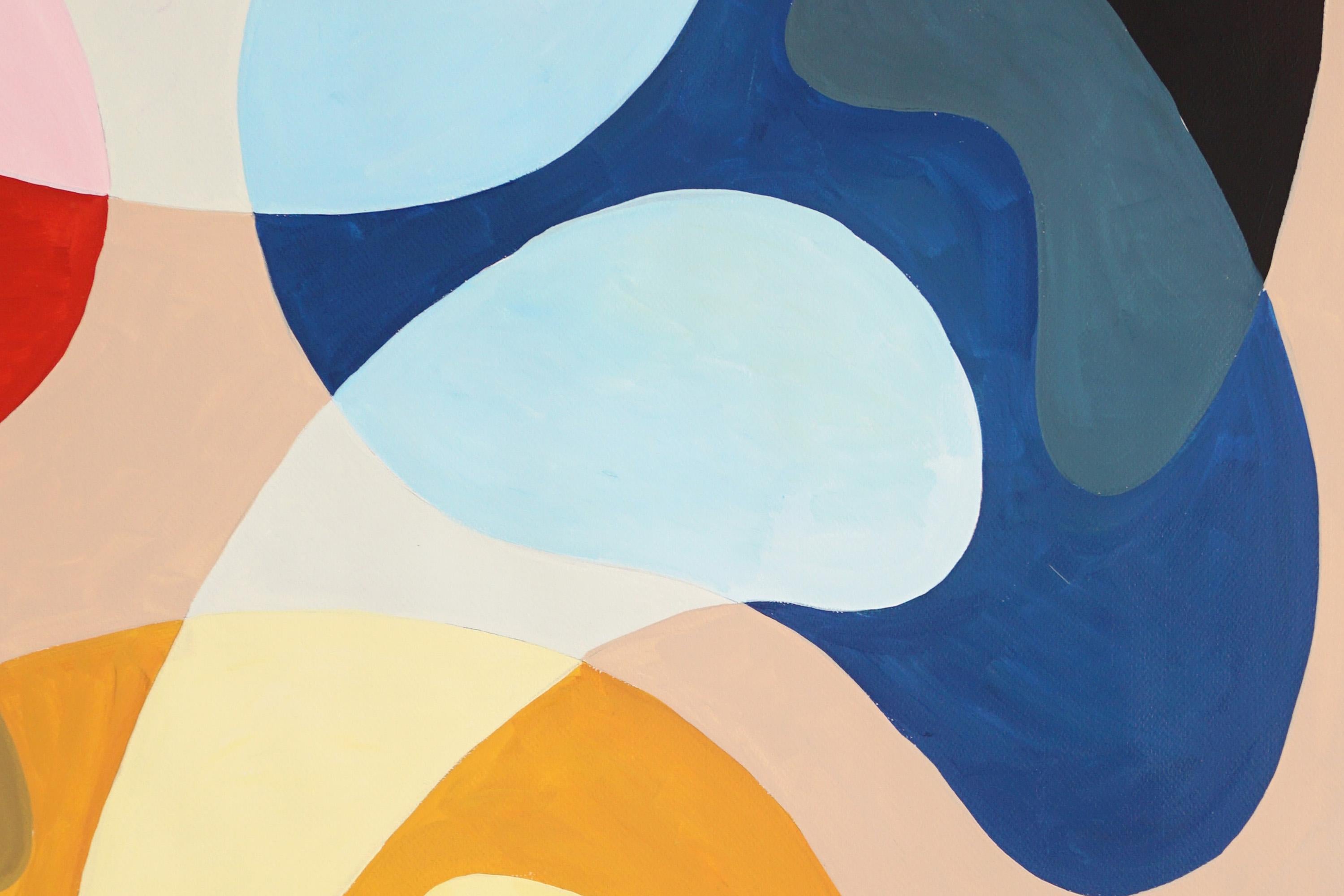 Modernist Primary Tones Triptychon, Rot, Gelb, Blau Abstrakt Midcentury  Formen im Angebot 5