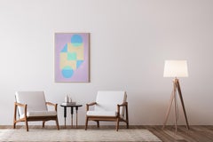 Pastellprisma, zarte Rosa- und Blautöne, konstruktivistische Geometrie, Abstrakt