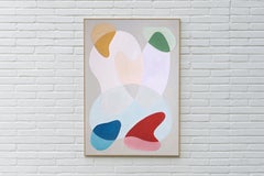 Sottili curve pastello, forme organiche del Mid-Century, colori smorzati, trasparenza