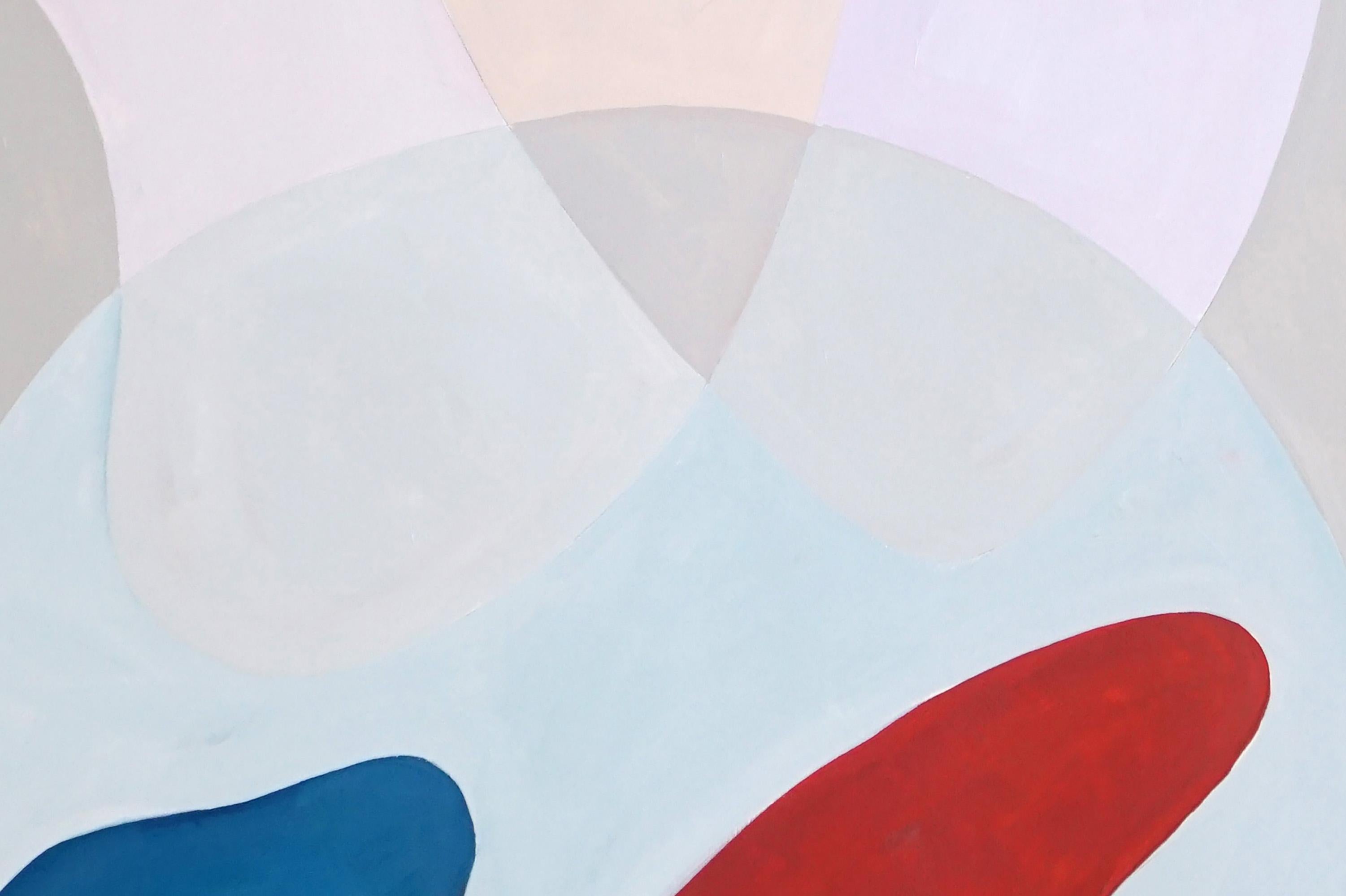 Subtle Pastel Curves, Organic Mid-Century Shapes Toned Down Colors, Transparency 2