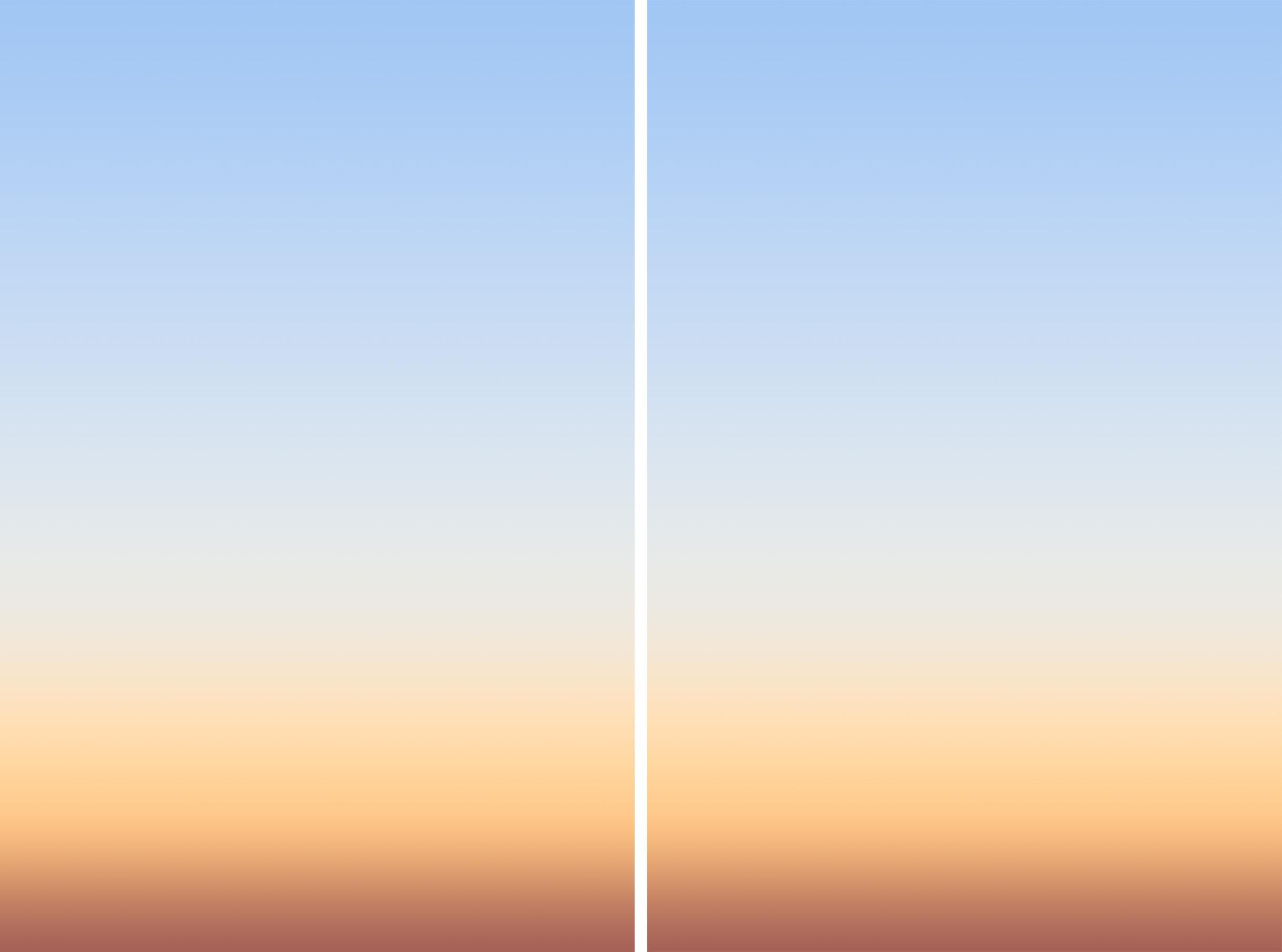 Dawn from an Airplane, Abstract Aerial Diptych, Giclée, Blue Gradient Skyline