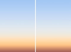 Dawn from an Airplane, Abstract Aerial Diptych, Giclée, Blue Gradient Skyline