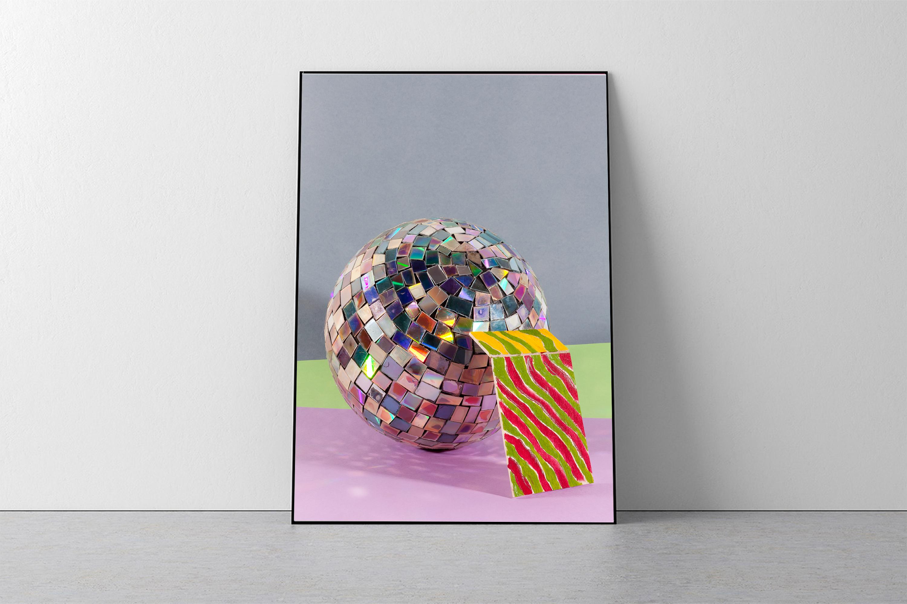 Miami Inspired Art Deco Still Life, Studio54, Pastel Tones Disco Lights, Purple - Photograph by Ryan Rivadeneyra