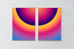 Purple Sunrise, impression giclée de l'A Space, édition limitée, Pink Tones Diptych 2024