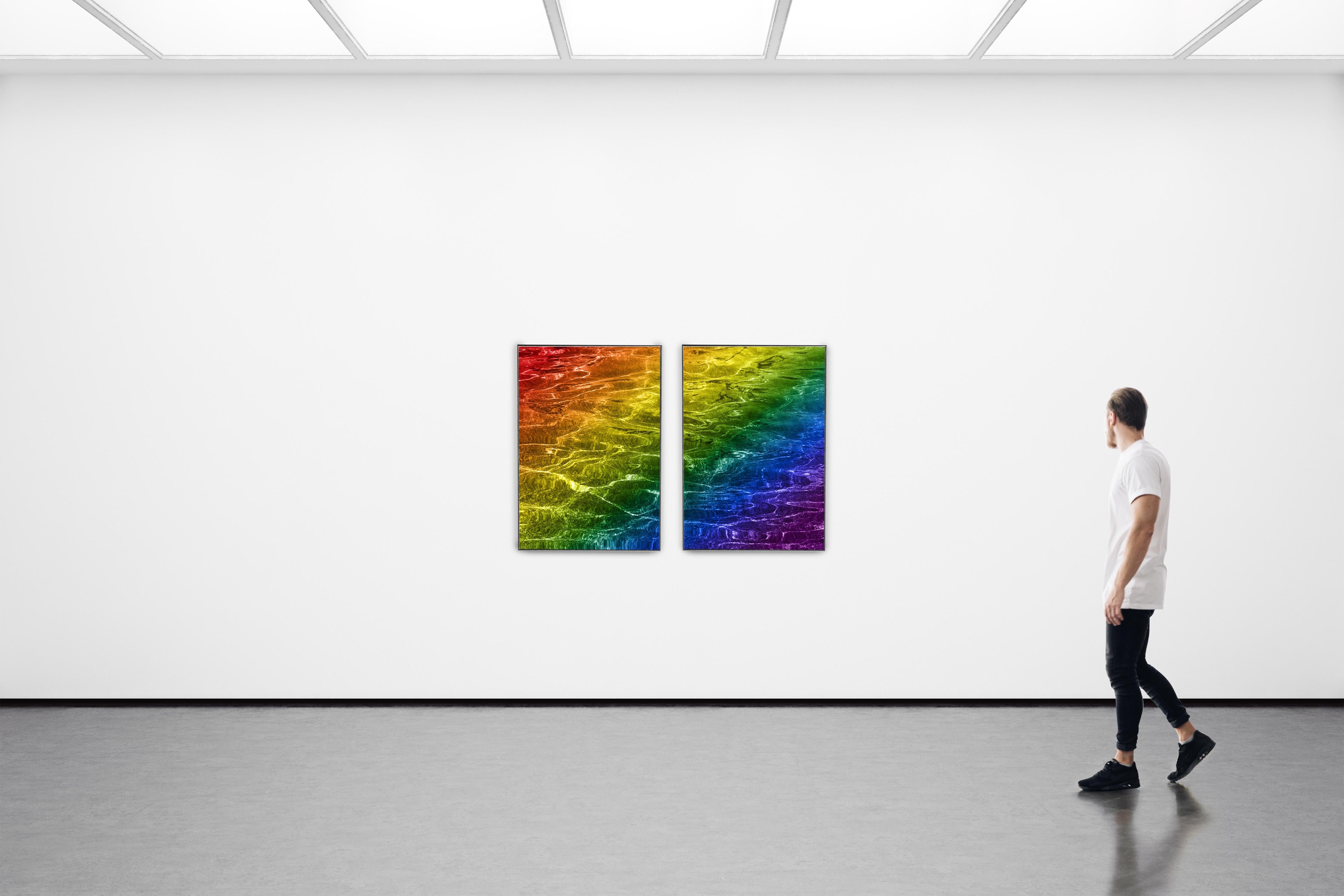 Rainbow Reflections, Waterscape Diptych, Altered Nature Limited, Giclée, Ripples For Sale 2