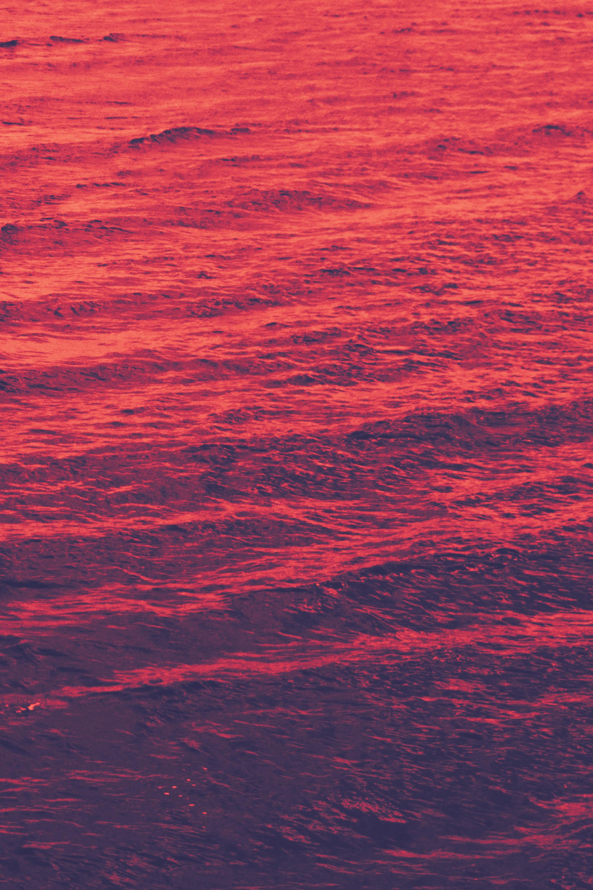 Red Sea, Abstract Diptych, Giclée Print Golden Pink, Blue Mediterranean Seascape en vente 3