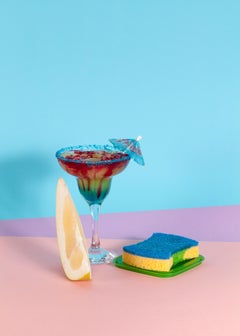 Sexy Miami Futuristic Cocktail Lounge, Gicle, Édition Limitée, Palette Pastel