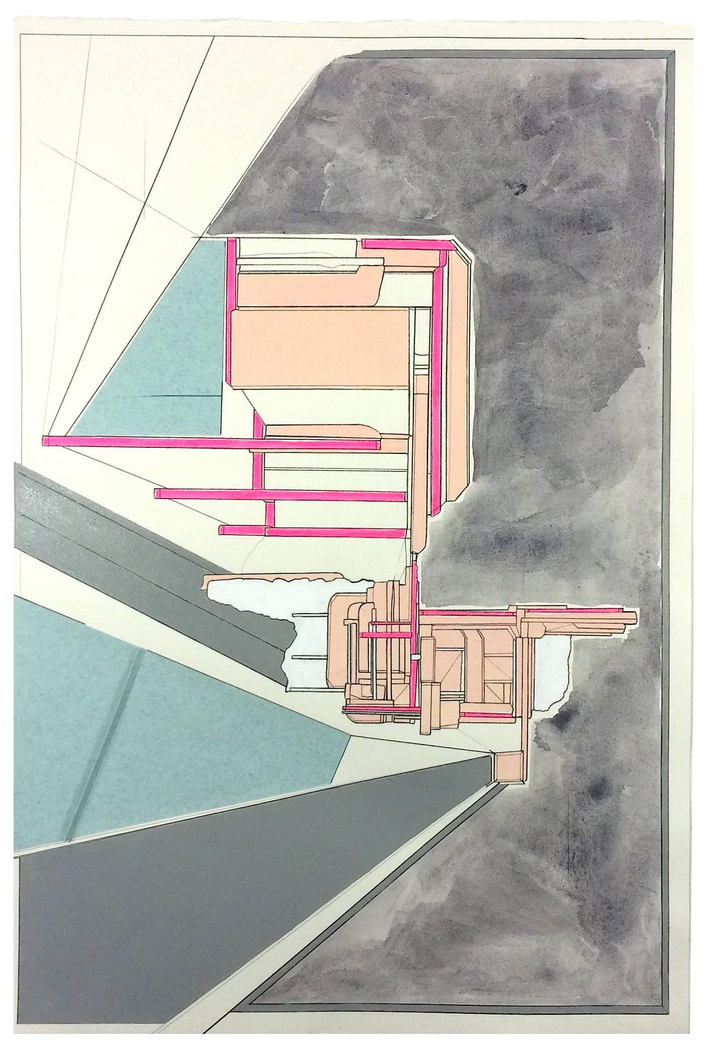 Ryan Sarah Murphy Abstract Drawing - On-set