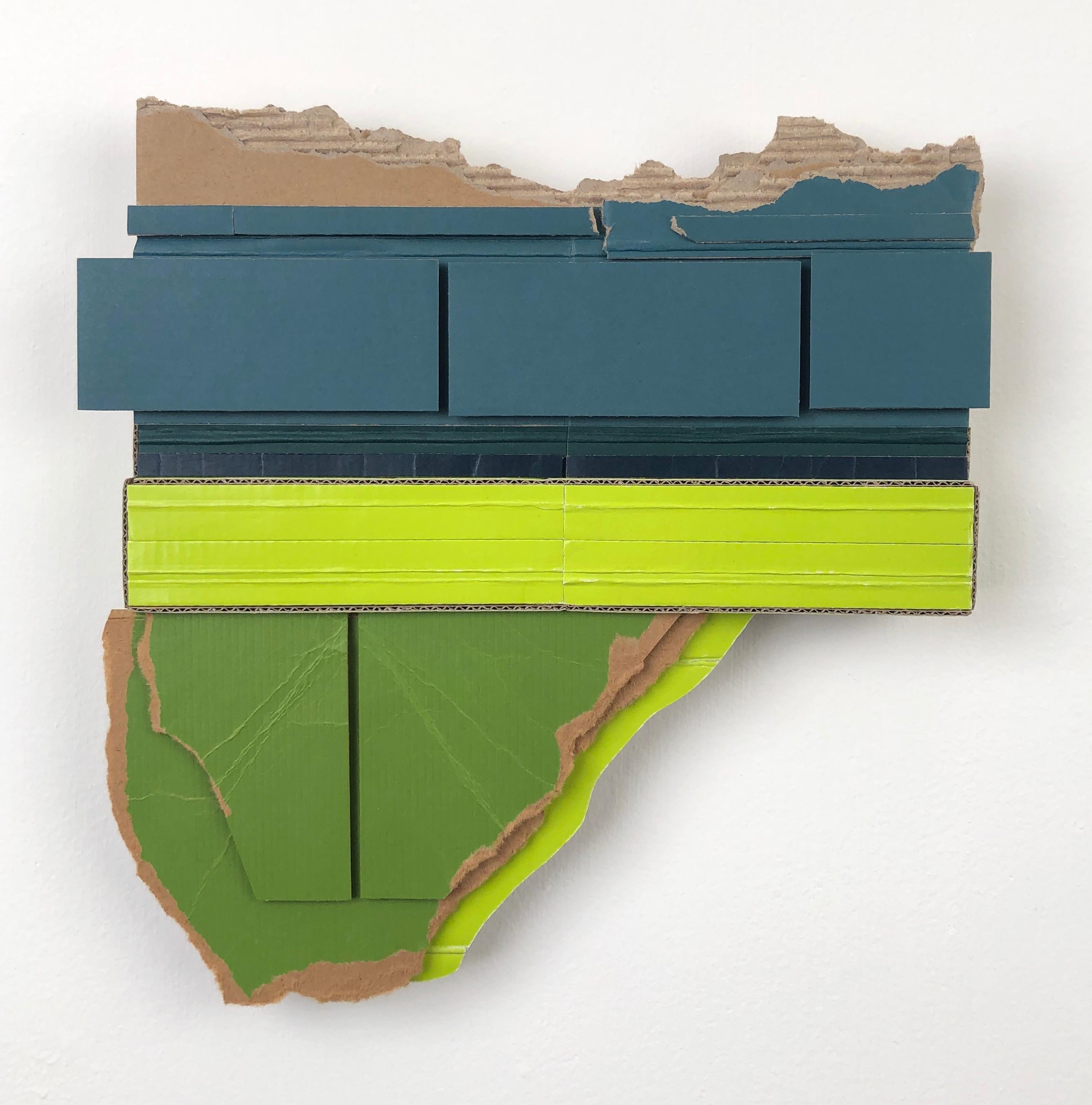 Ryan Sarah Murphy, Shift, 2015, cardboard collage, 4.75 x 7.75 in 1