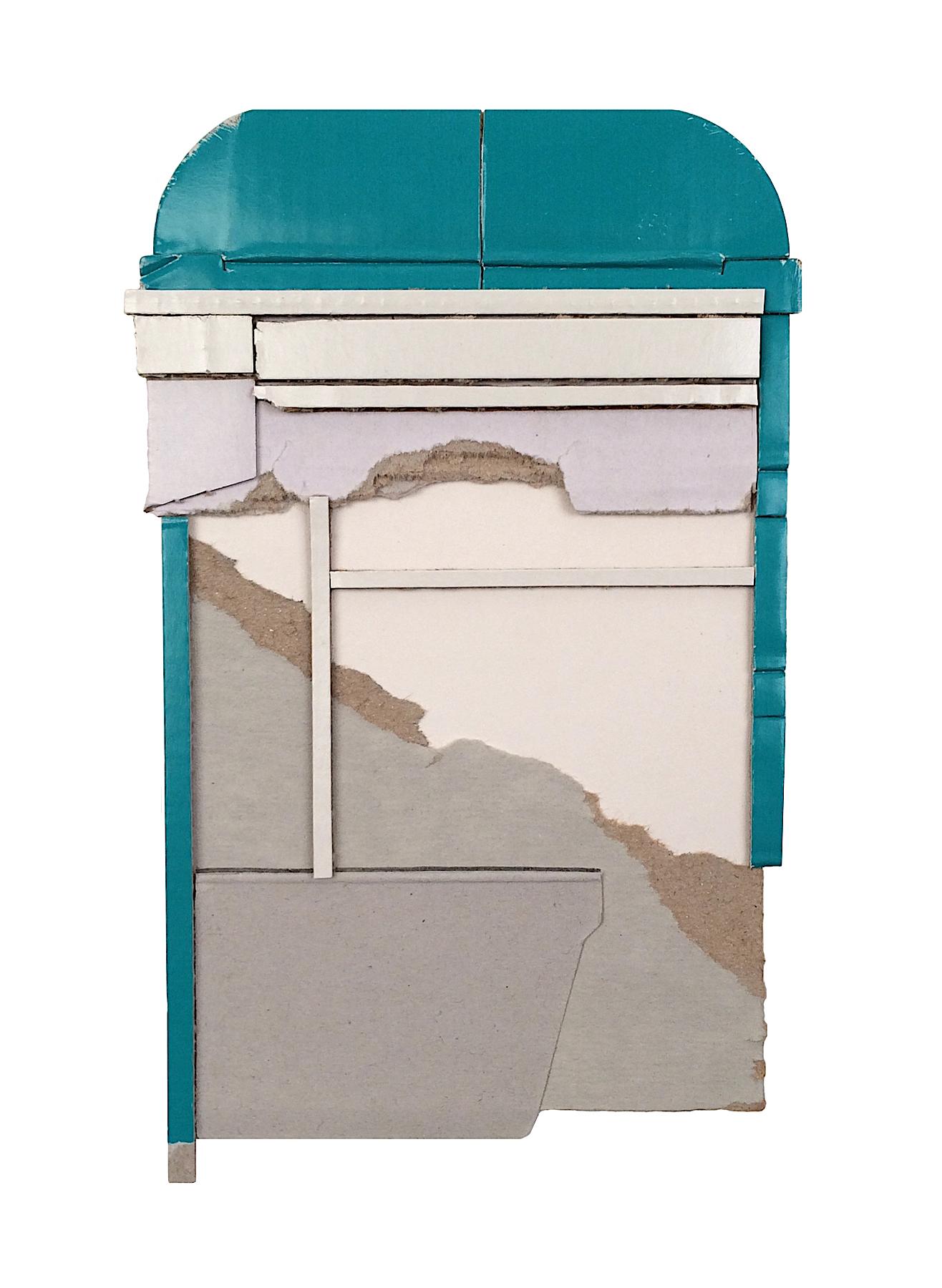 Ryan Sarah Murphy, Shift, 2015, cardboard collage, 4.75 x 7.75 in 2