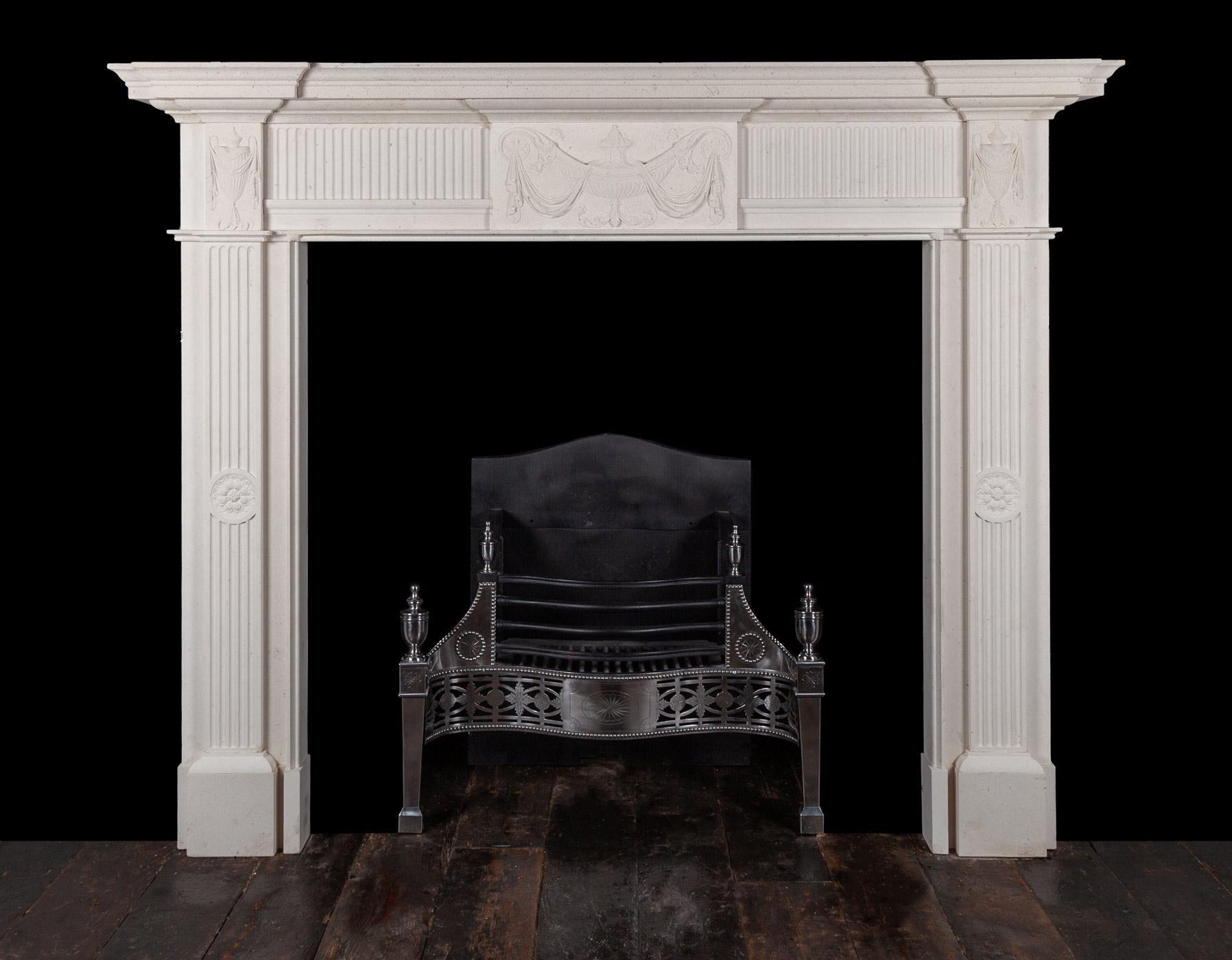 Ryan & Smith Georgian Style Limestone Fireplace In New Condition For Sale In Tyrone, Northern Ireland