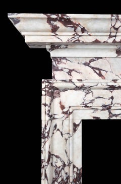 Ryan & Smith Portavo Breccia Viola Marble Fireplace