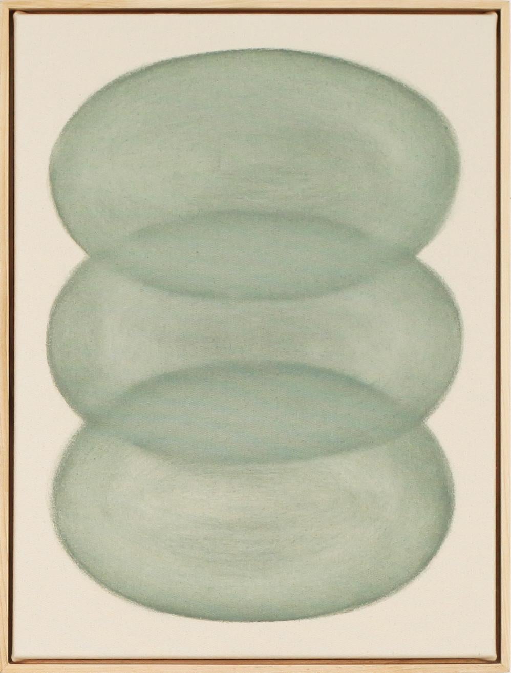 Ovals in Blue Grey - Mixed Media Art by Ryan Snow