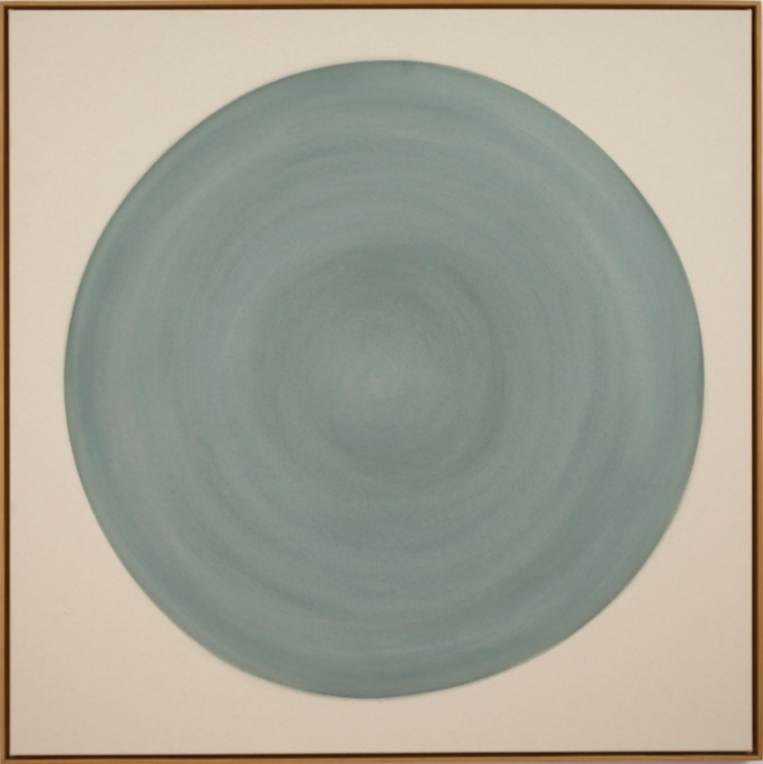 Ryan Snow Abstract Painting - Circle in Aqua n. 13