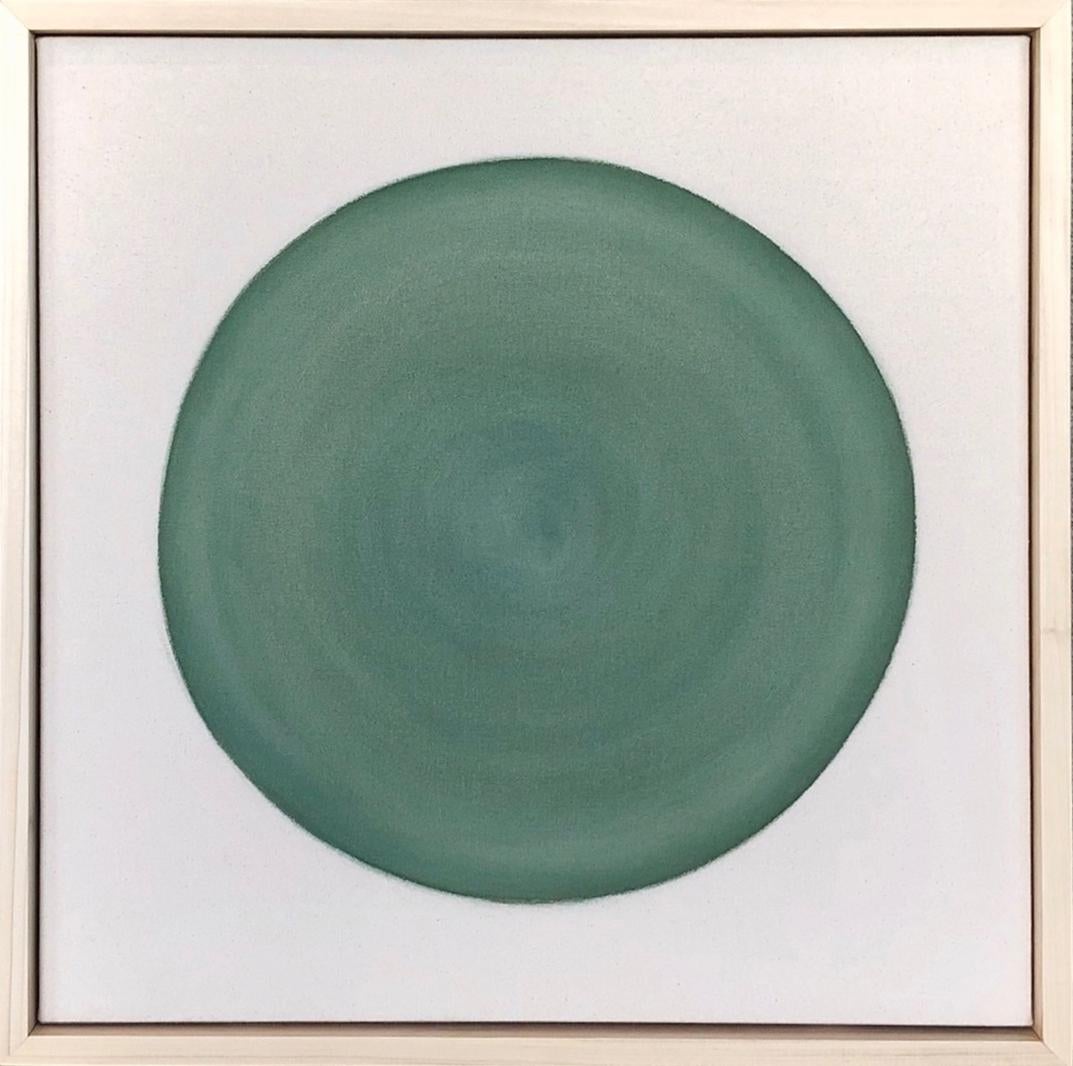 Ryan Snow Abstract Painting - Circle on Aqua no. 11