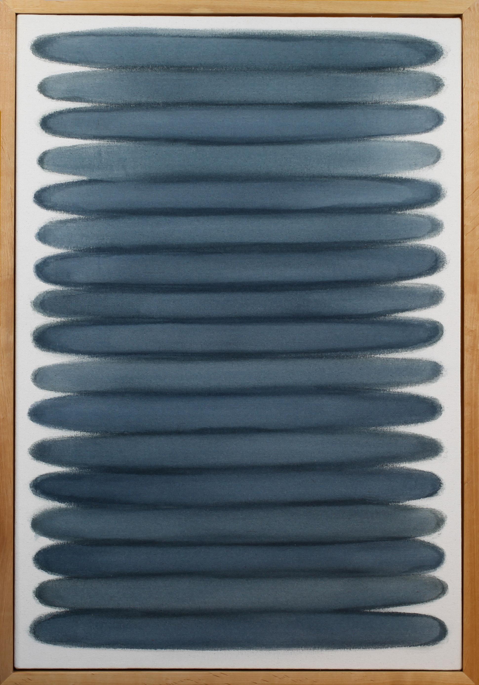 Ryan Snow Abstract Painting - 	 Ovals In Deep Blue no. 5