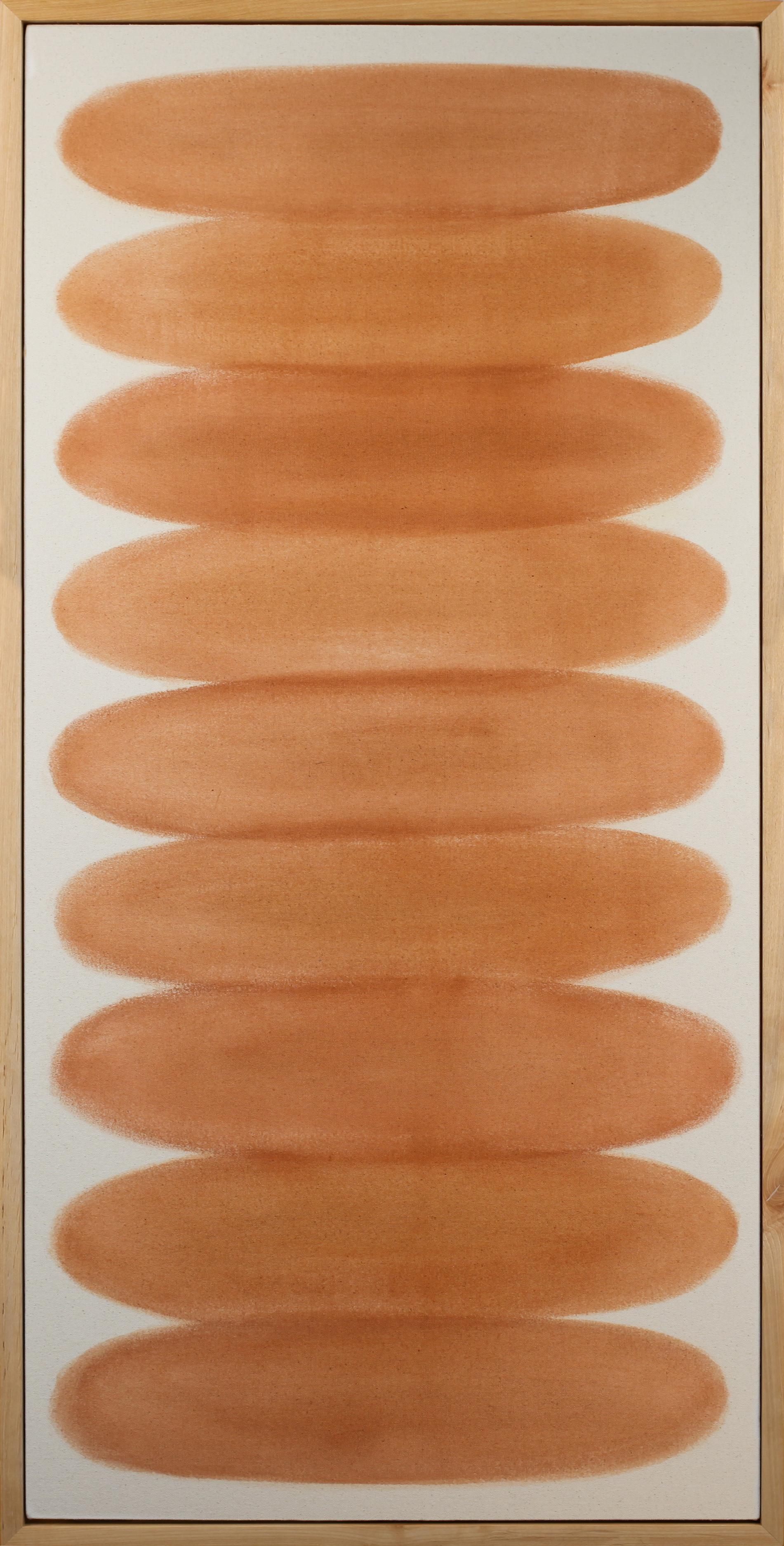 Ryan Snow Abstract Painting - Ovals In Orange no. 3