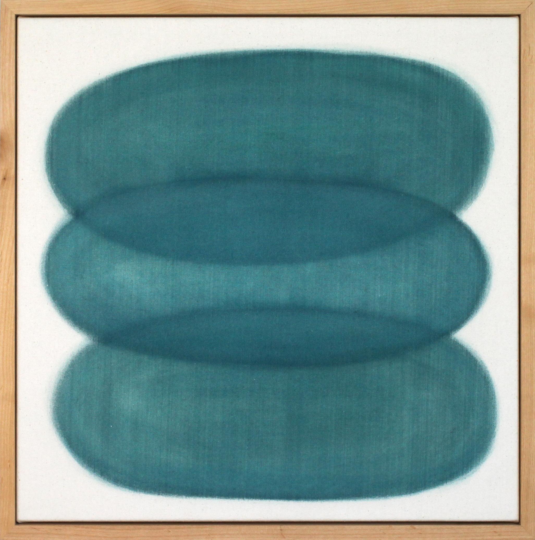 Ryan Snow Abstract Painting - Ovals in Teal no. 2