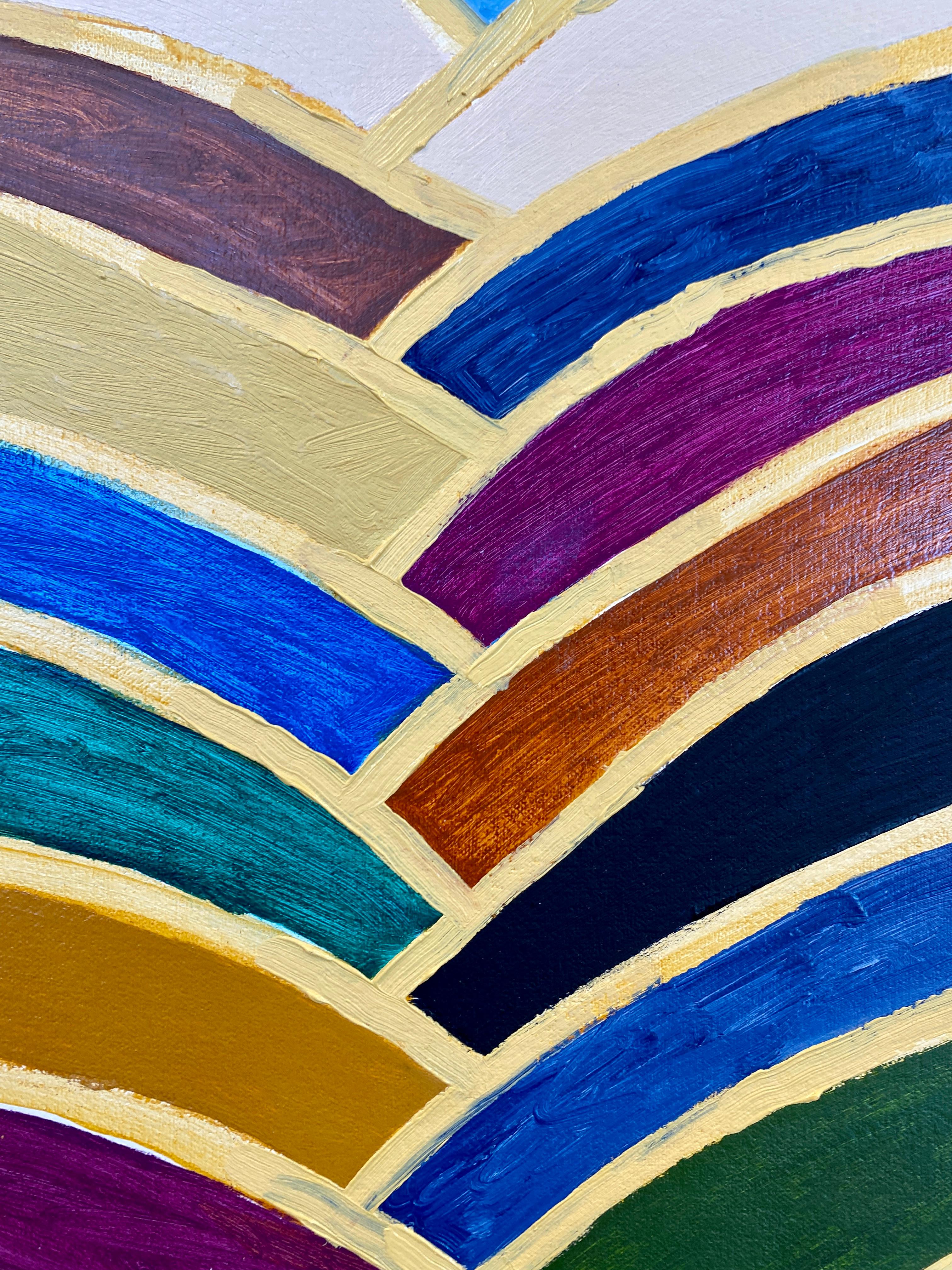 Butt Braid, Contemporary Abstract Painting, Oil & Acrylic on Canvas, Colorful 1