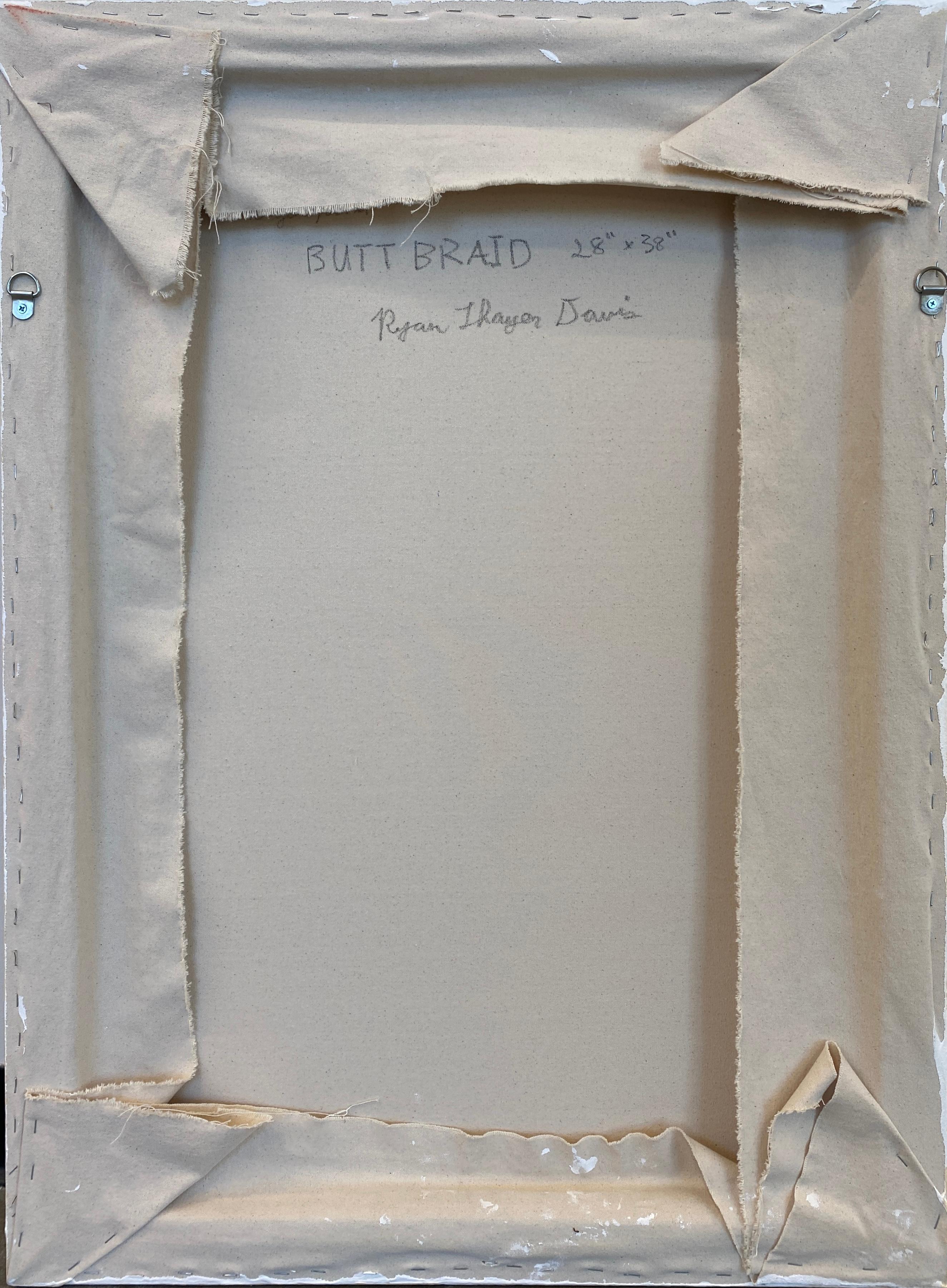 Butt Braid, Contemporary Abstract Painting, Oil & Acrylic on Canvas, Colorful 2