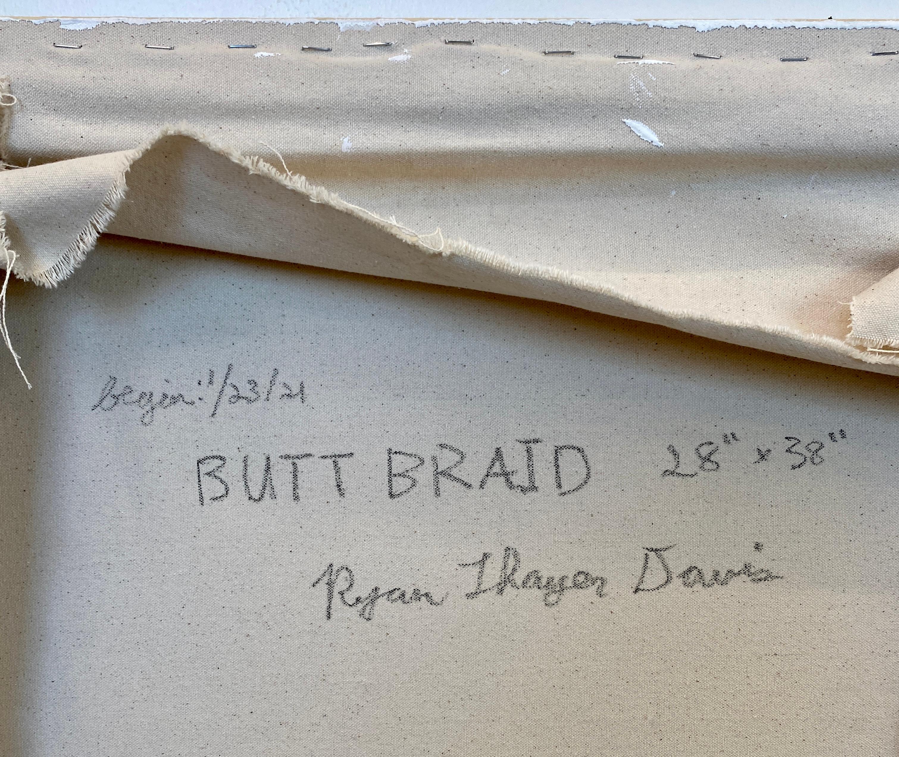 Butt Braid, Contemporary Abstract Painting, Oil & Acrylic on Canvas, Colorful 3