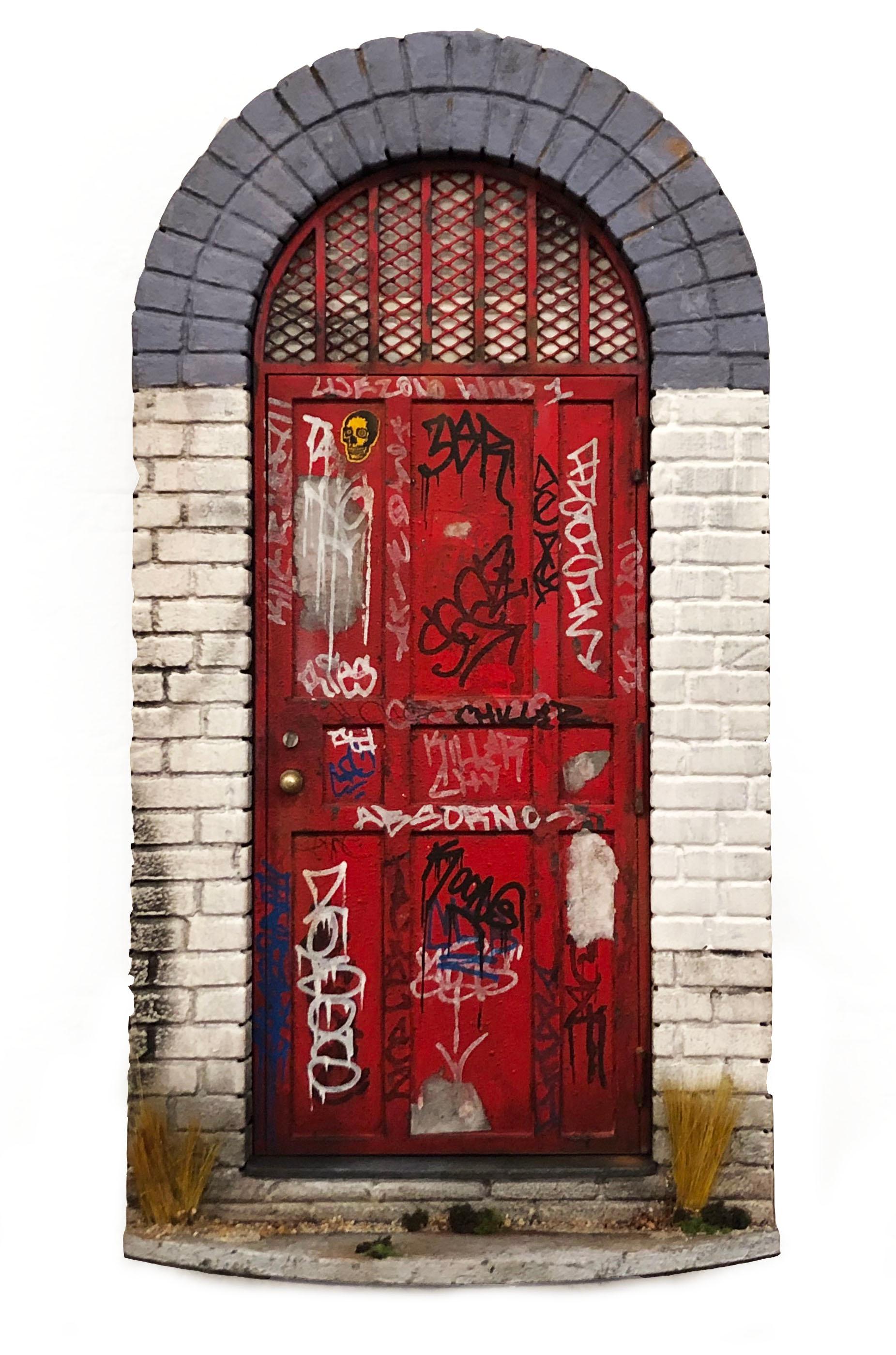 Red Door - Mixed Media Art by Ryan Thomas Monahan