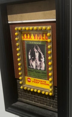 handmade mini contemporary sculpture hangs on wall movie nude photo art