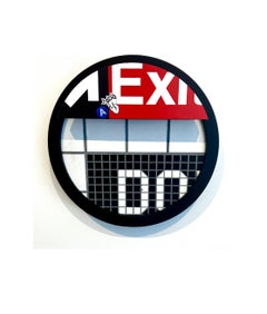 new york wall hung contemporary street art mixed media sculpture interior framed
