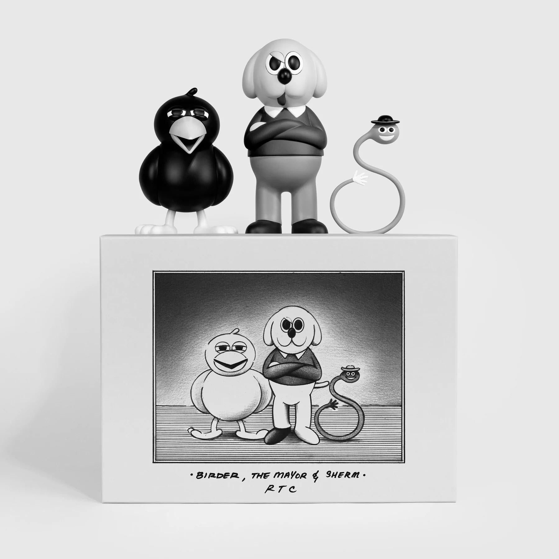Ryan Travis Christian - BIRDER, THE MAYOR & SHERM Vinilo Moderno Blanco y Negro 5
